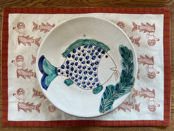 Fish feeding Dinner Plate