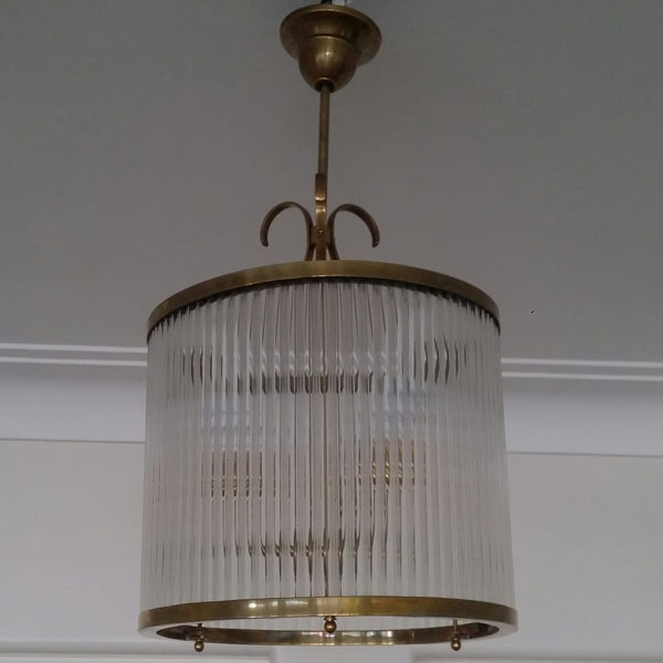 Ceiling Lamp Brass and Glass