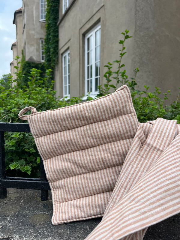 Grytevott striper beige