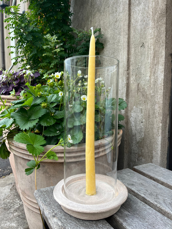 Lysestake terracotta/glass