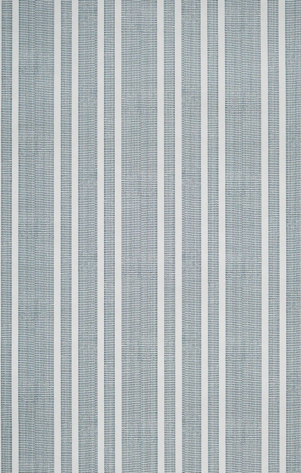 Helene Blanche Needlepoint Stripe Wallpaper, Blue Teal