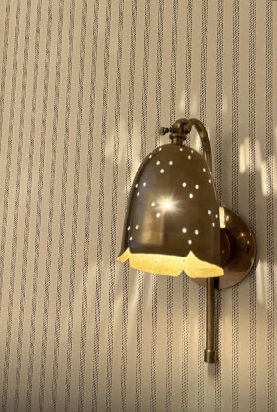 Vegglampe messing