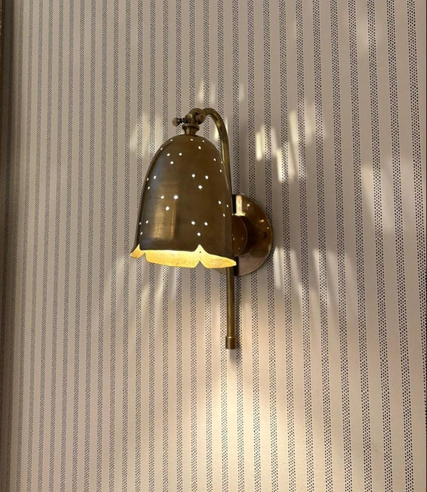 Vegglampe messing
