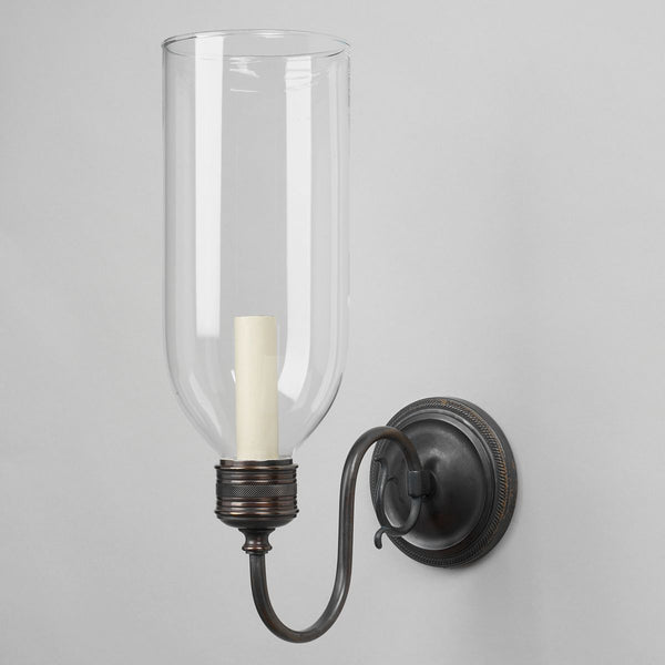 Vegglampe med glassklokke