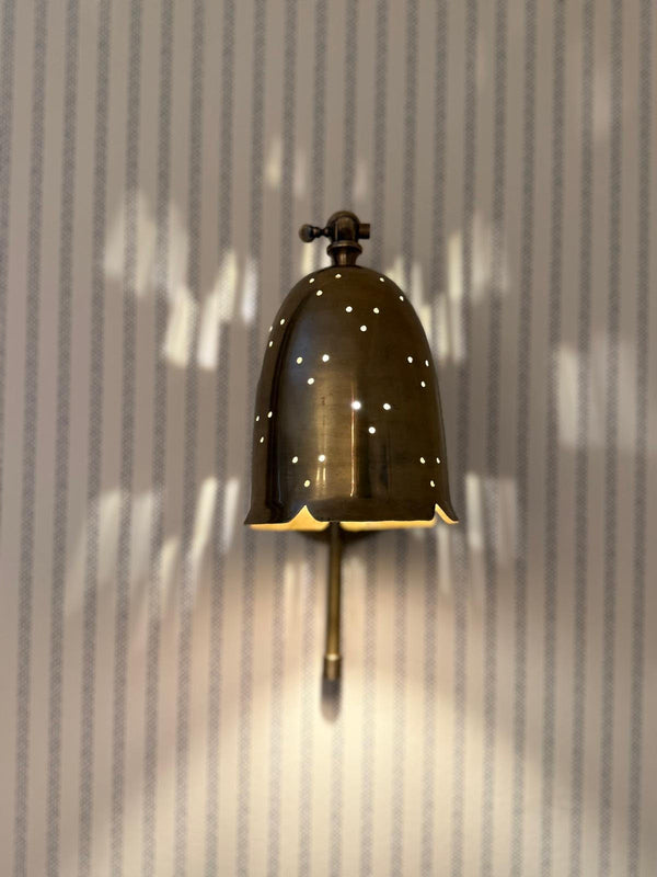 Vegglampe messing
