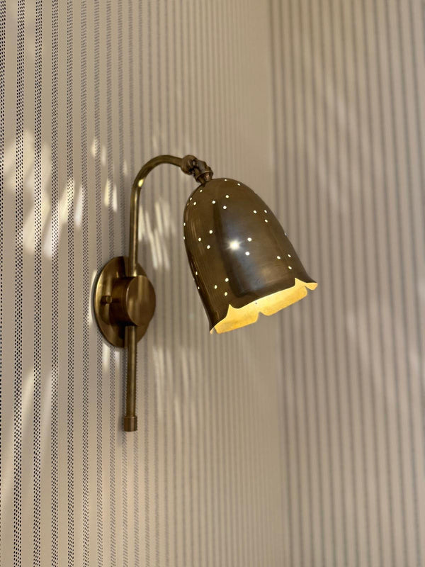 Vegglampe messing