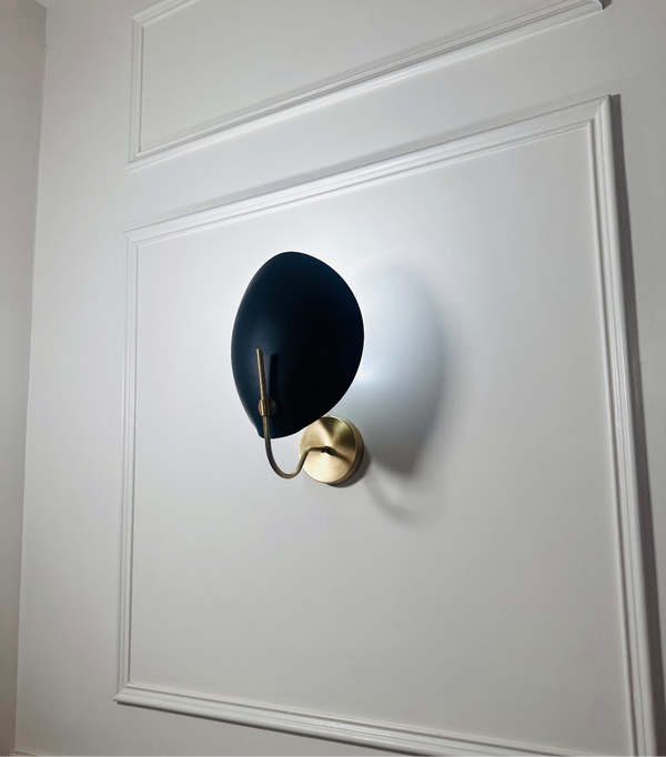 Beetle wall scone black and brass