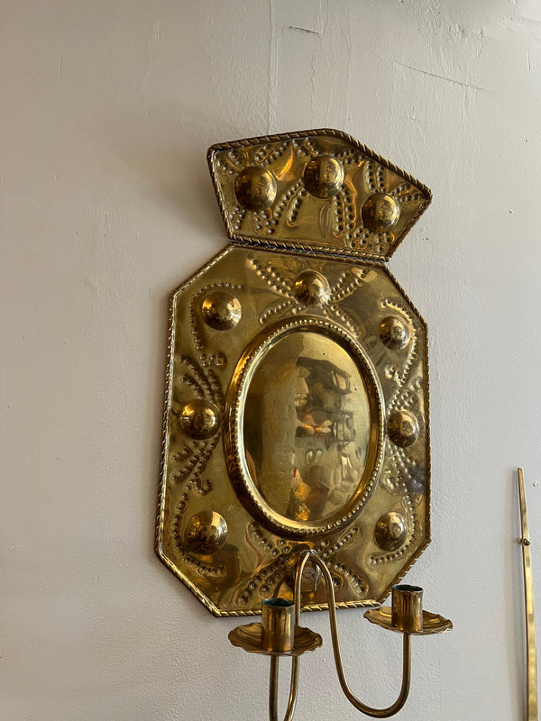 Pair of Brass Sconces