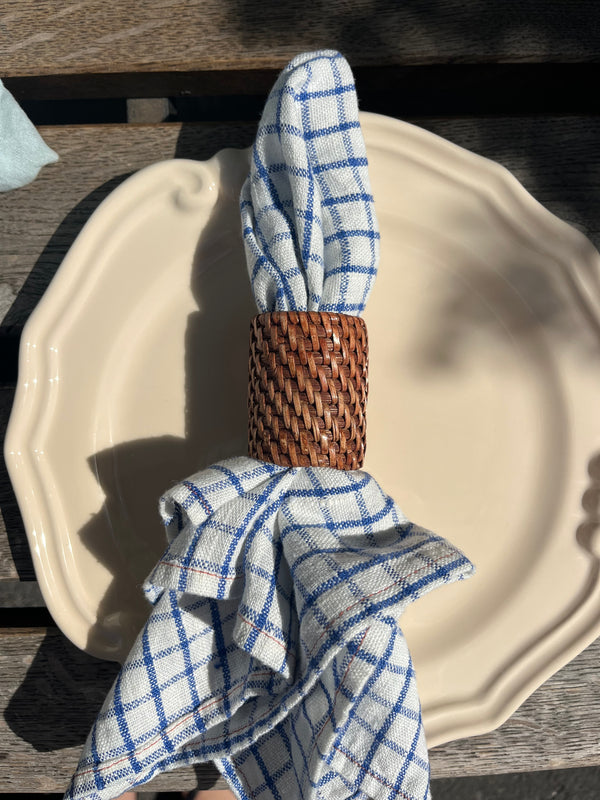 Lin serviett, gingham