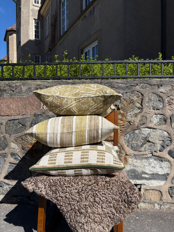 Fermoie, Carskiey broad stripe grønn, pute 50x50