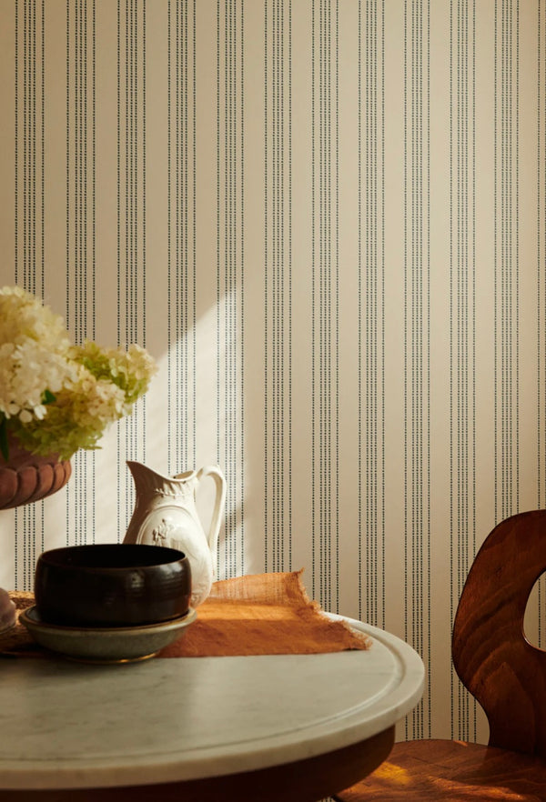 Helene Blanche Vera's Stripe Wallpaper, Sea