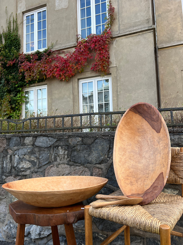 Handmade wooden oval bowl 70cm