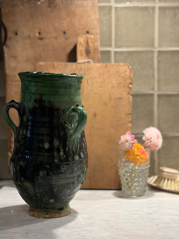 Tamegroute keramisk vase,grønn