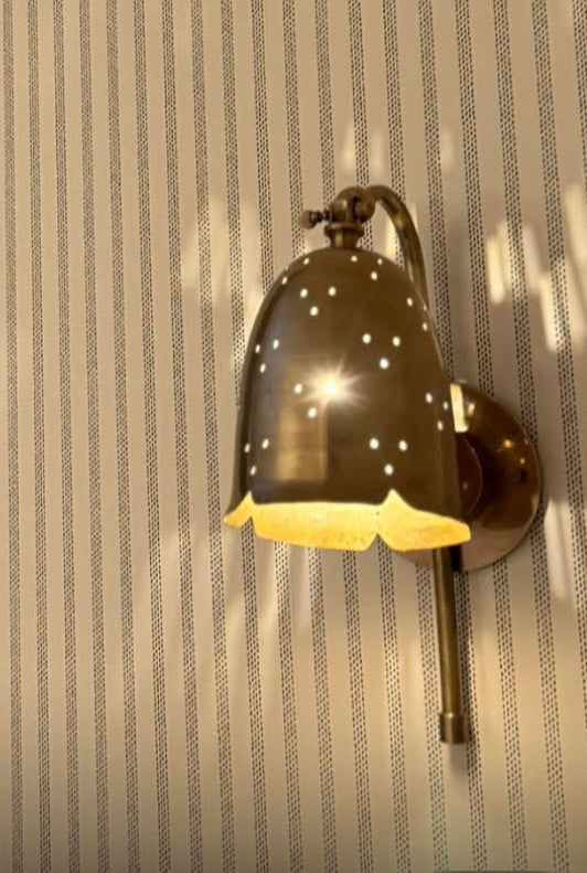 Vegglampe messing