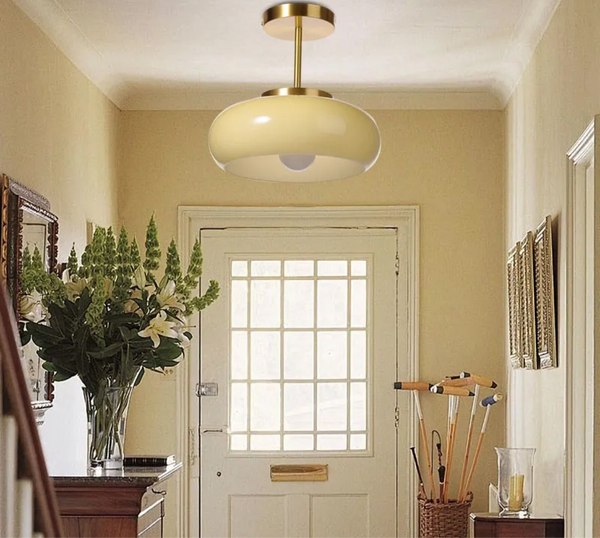 Light yellow ceiling lamp