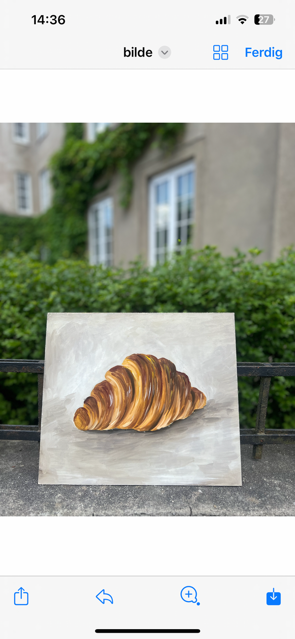 Croissant Oil Painting Original