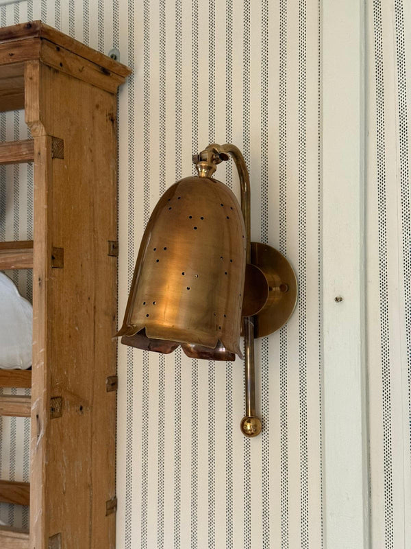 Vegglampe messing