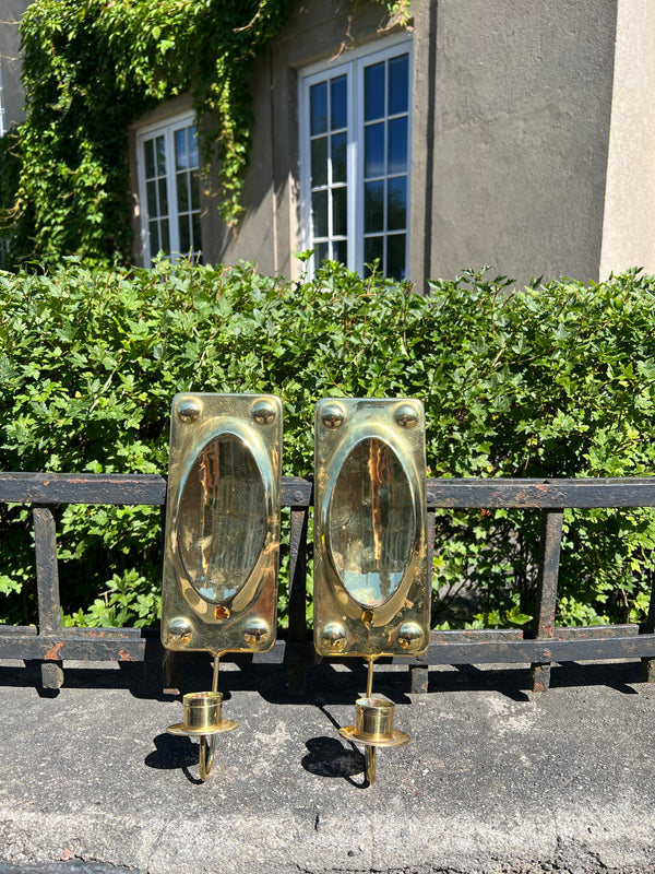 Pair of Brass Sconces