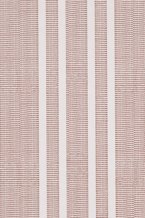 Helene Blanche Needlepoint Stripe Wallpaper, Sienna