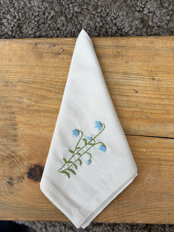Serviett beige, blåklokke