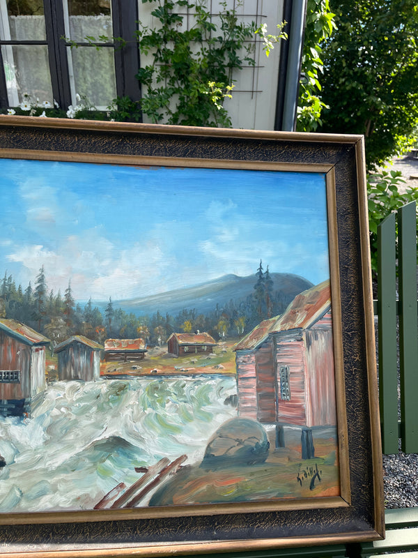 Vintage maleri, elven