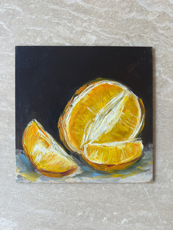 Orange Oil Painting Original