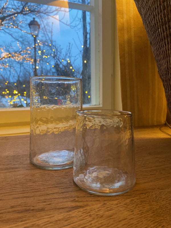 Munnblåst stort glass
