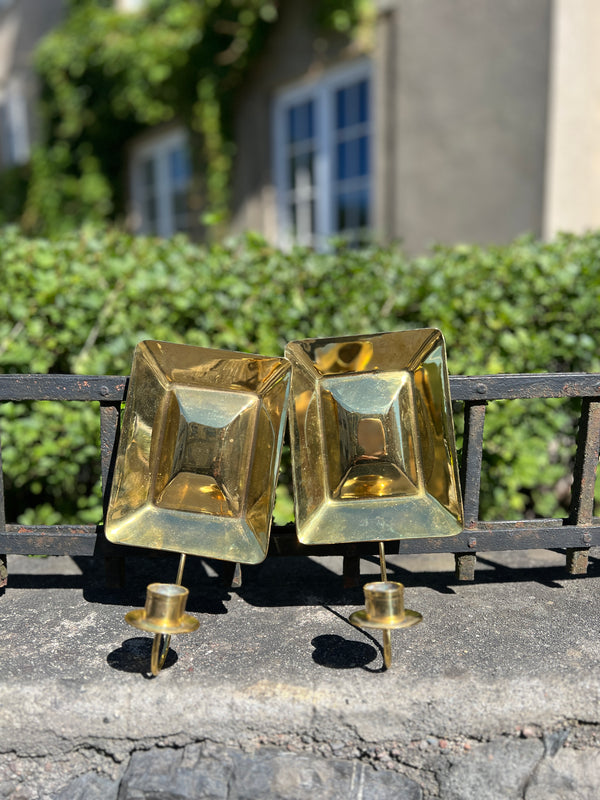 Pair of Brass Sconces