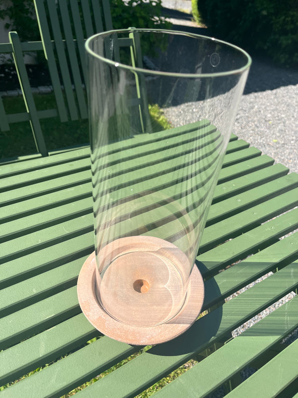 Lysestake terracotta/glass