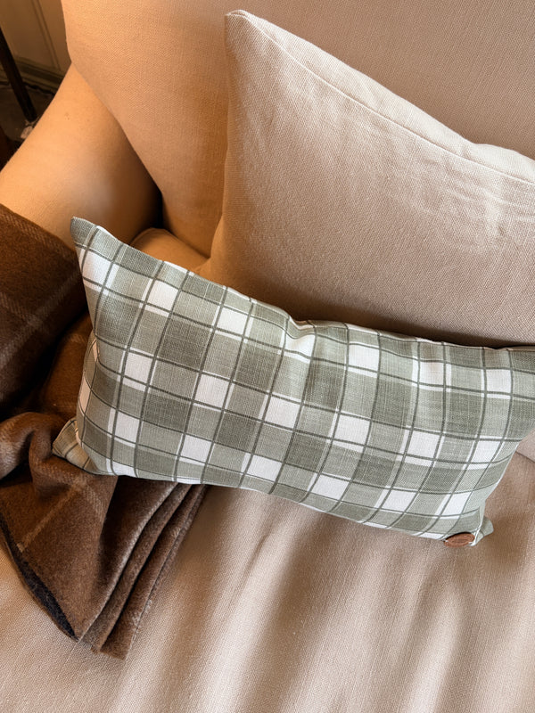 Pute Gingham Sage 30x50