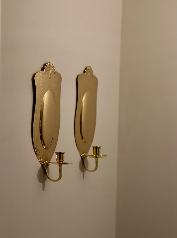 Pair of Brass Sconces