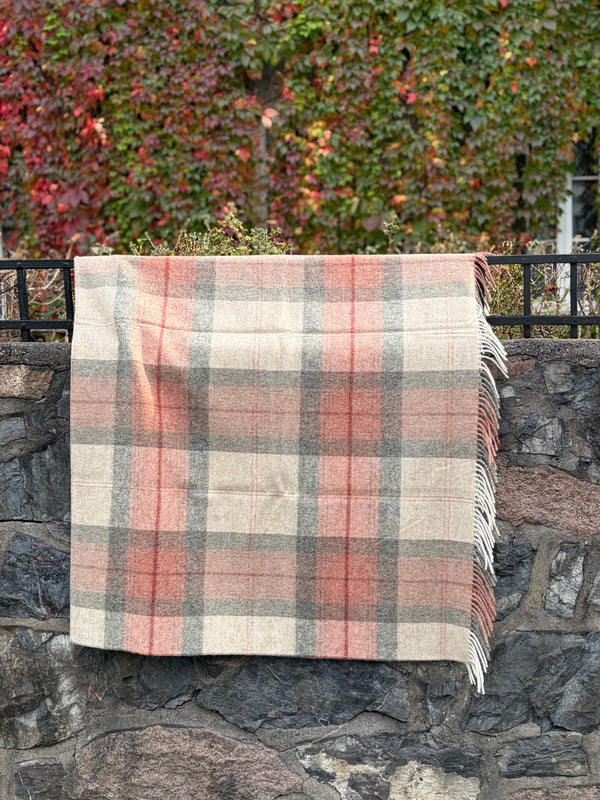Tartan ullpledd, korall