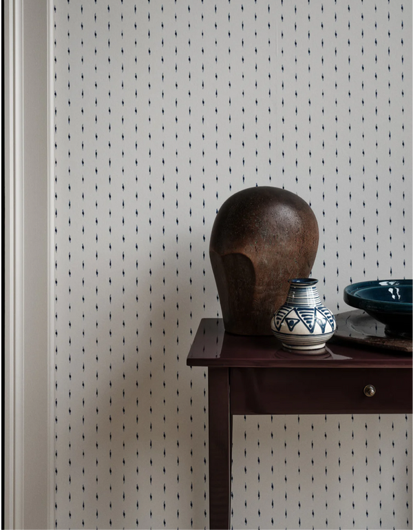 Helene Blanche drop wallpaper Charcoal