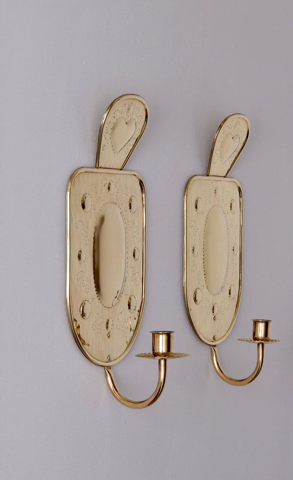 Pair of Brass Sconces