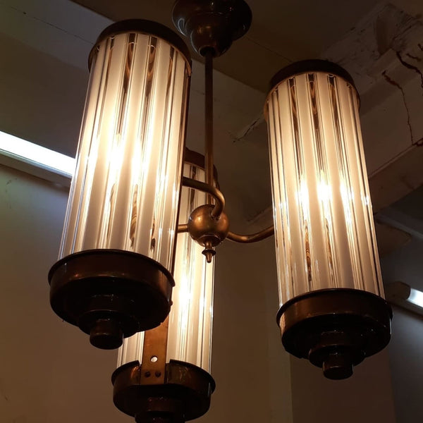 Brass & Glass Ceiling Lamp