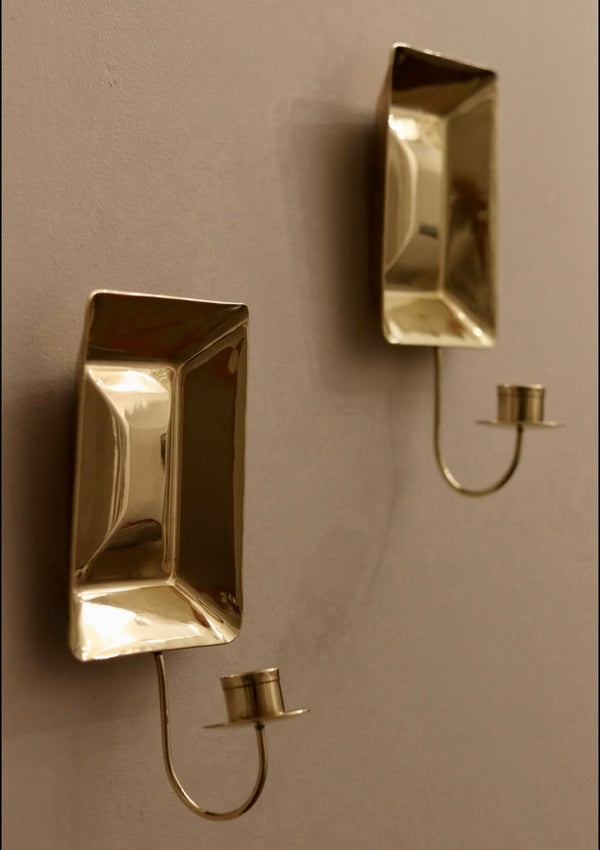 Pair of Brass Sconces