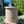 Terracotta krukke med fat