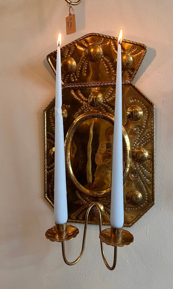 Pair of Brass Sconces