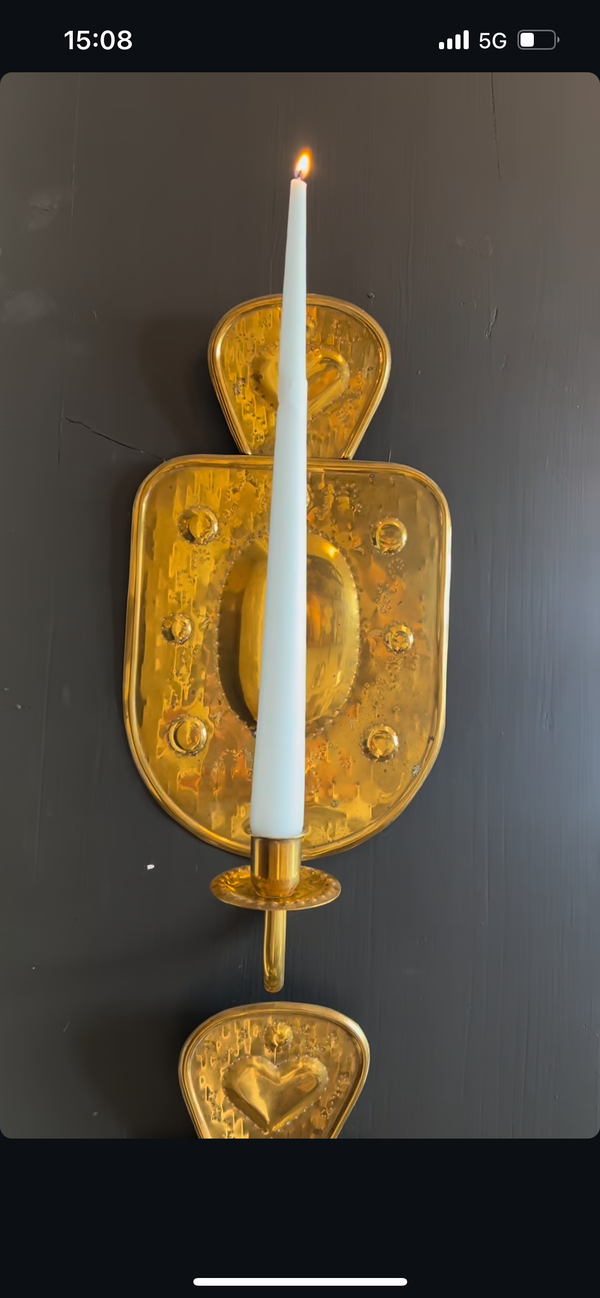 Pair of Brass Sconces