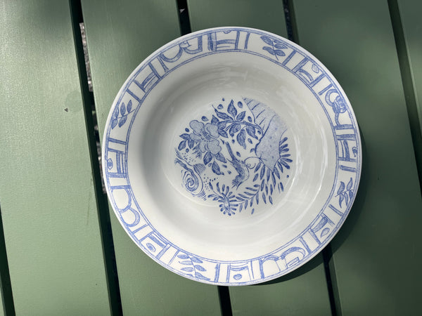 Gien Oiseau Bleu, Suppetallerken