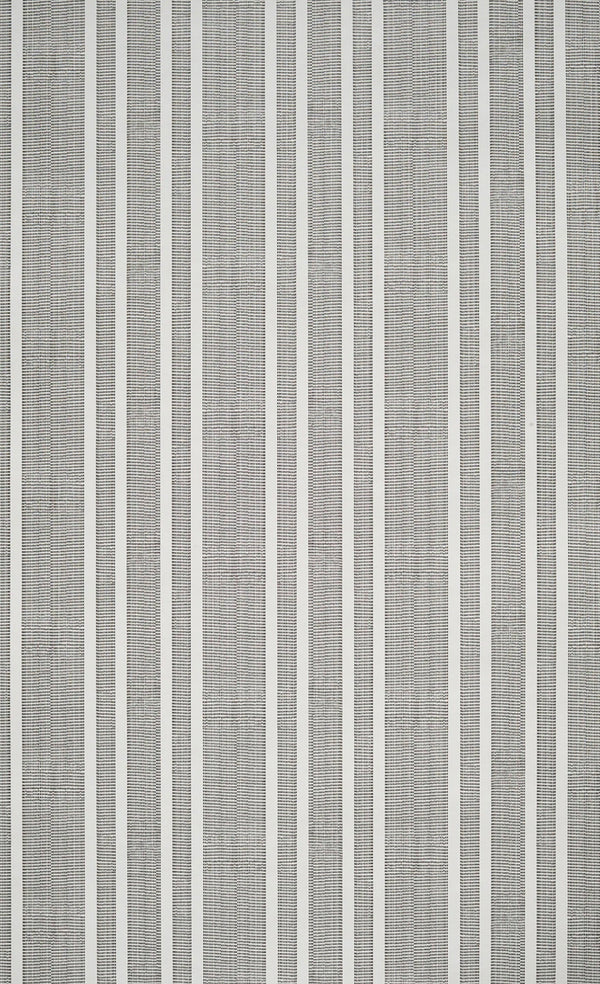 Helene Blanche Needlepoint Stripe Wallpaper, Charcoal