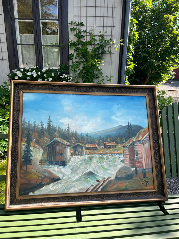 Vintage maleri, elven