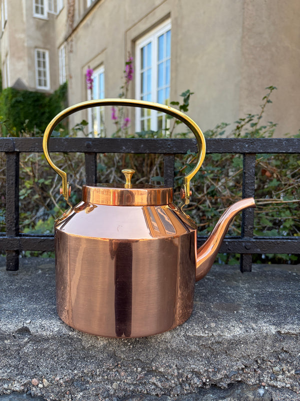 Kaffe/te kanne kobber og messing
