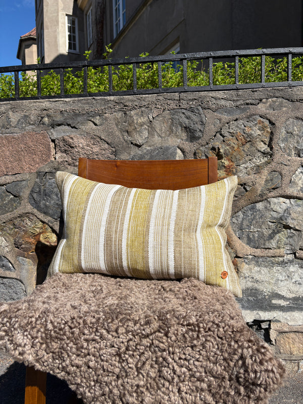 Fermoie, Carskiey broad stripe grønn, pute 40x60
