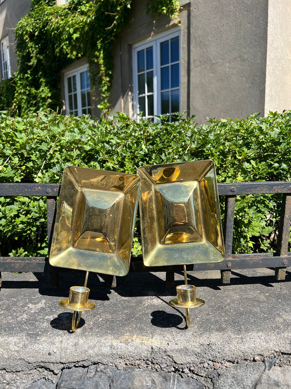 Pair of Brass Sconces