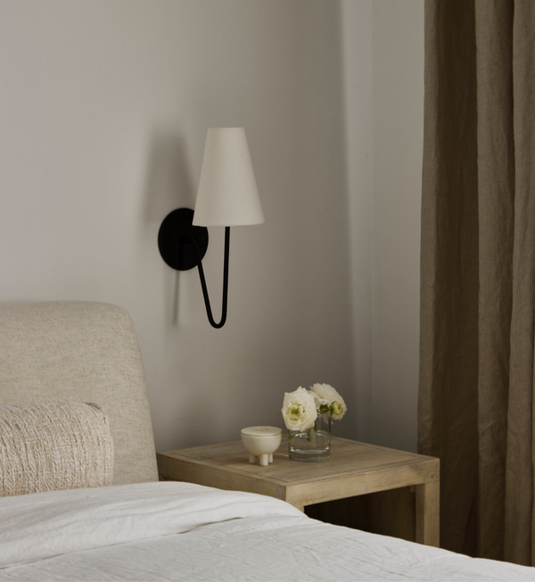 Wall lamp linen shade