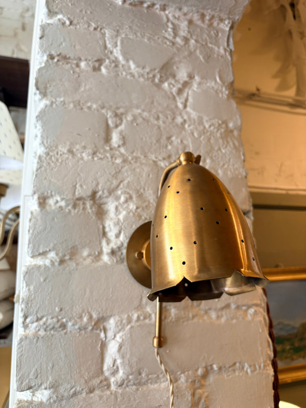 Vegglampe messing mini