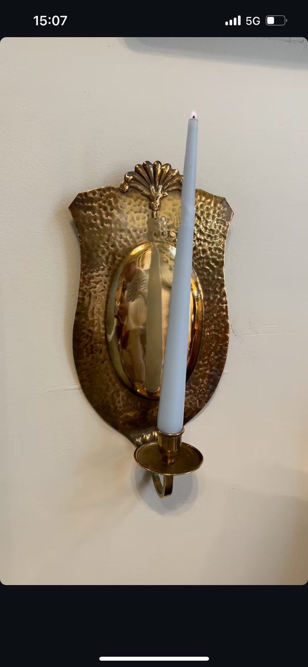 Pair of Brass Sconces