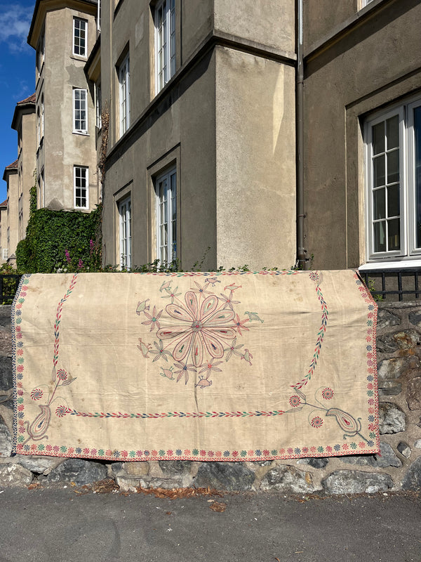 Vintage Kantha tekstil kaki