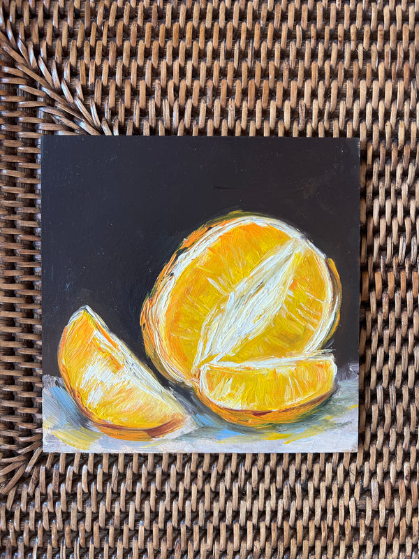 Orange Oil Painting Original